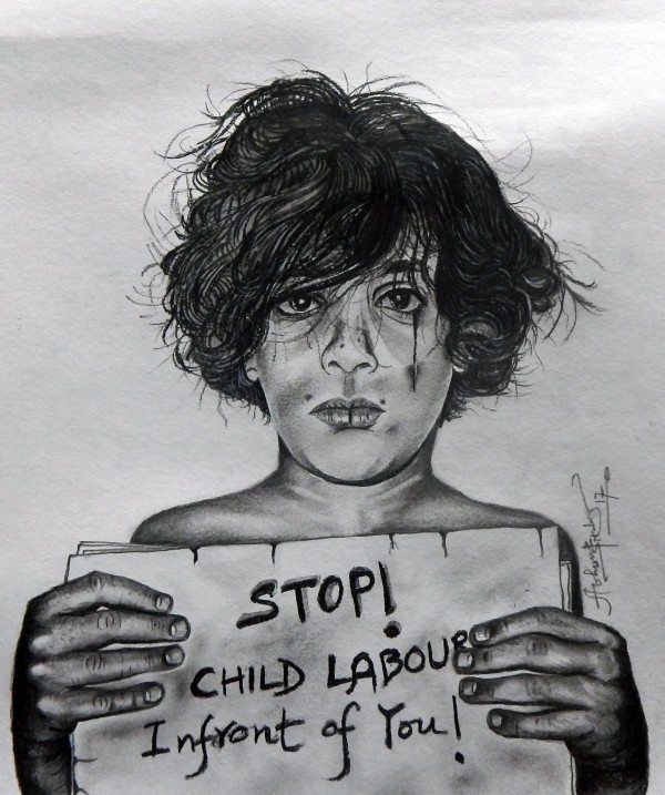 Wonderful Message For Stopping Child Labor By Abhirup Sikdar - DesiPainters.com