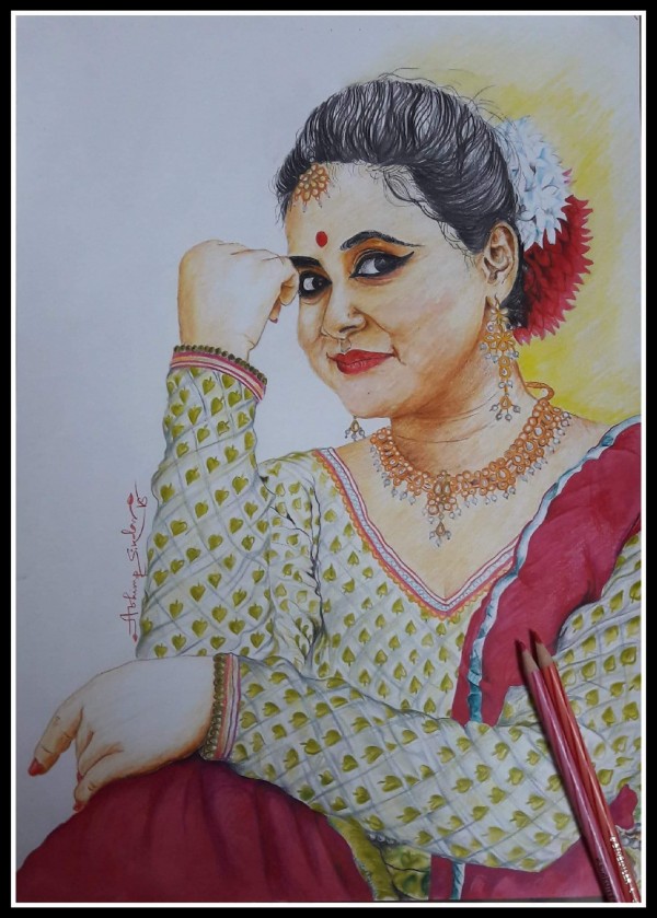 Wonderful Portrait Of Beautiful Woman - DesiPainters.com