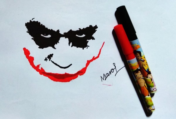 Classic Pencil Color Of Joker - DesiPainters.com