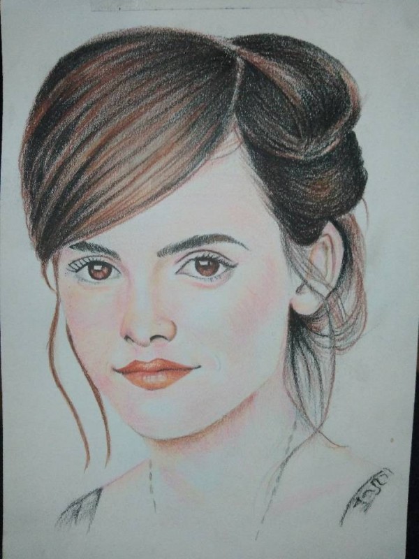Amazing Pencil Sketch Of Emma Watson - DesiPainters.com
