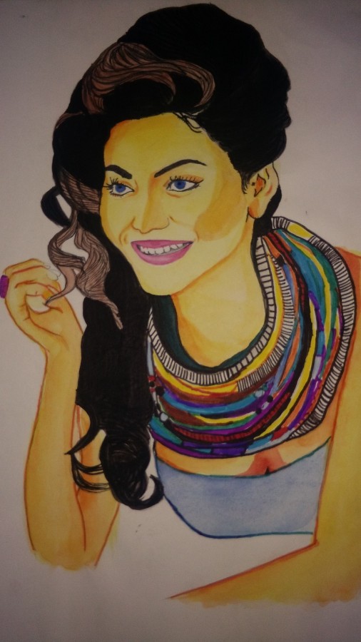 Beautiful Watercolor Painting Of Urvashi Rautela - DesiPainters.com