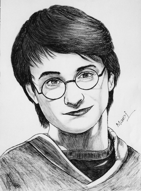 Perfect Pencil Sketch Of Harry Potter Aka Daniel Radcliffe - DesiPainters.com