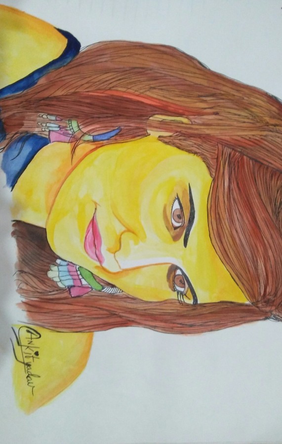 Watercolor Painting Of Zareen Khan - DesiPainters.com