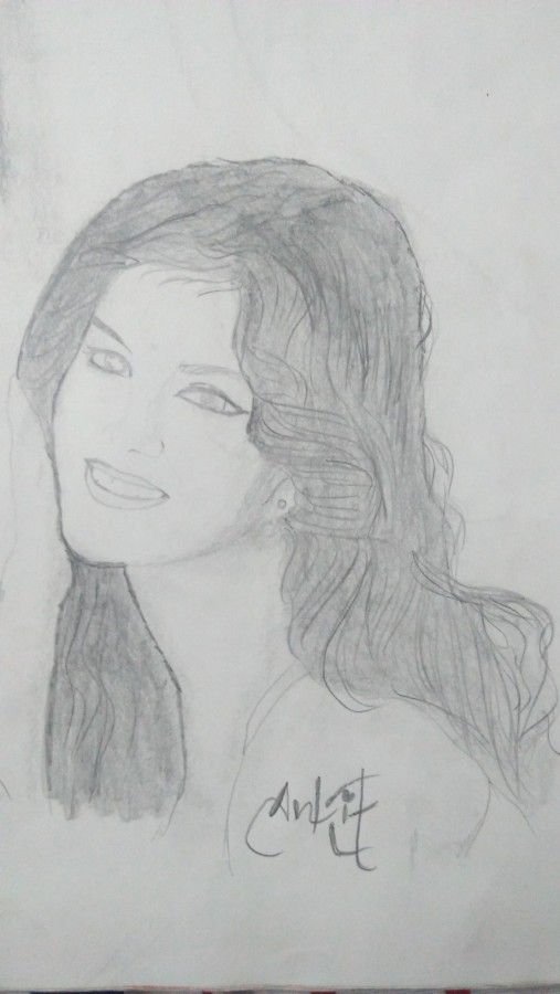 Superb Pencil Sketch Of Sunny Leone - DesiPainters.com
