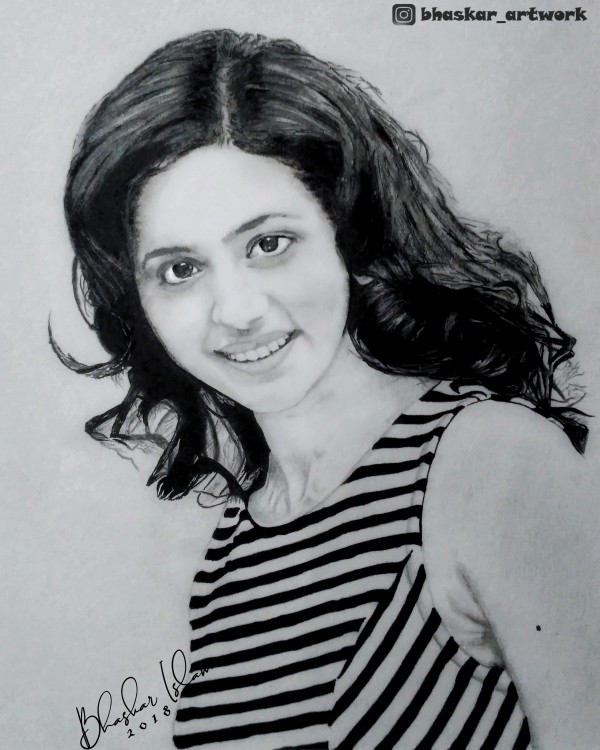 Beautiful Pencil Sketch Of The Prettiest Actress Rakulpreet - DesiPainters.com