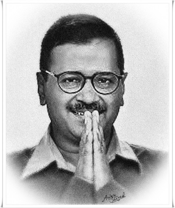 Digital Painting Of Arvind Kejriwal - DesiPainters.com