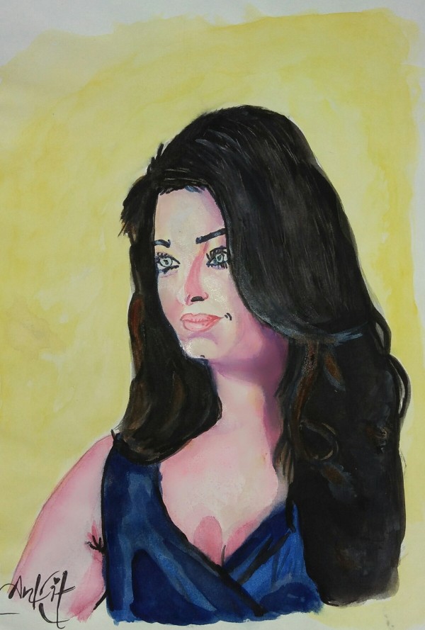 Wonderful Oil Painting Of Aishwarya Rai Bachchan