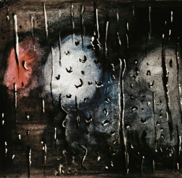 Awesome Acryl Painting Of Water Drops On Window - DesiPainters.com