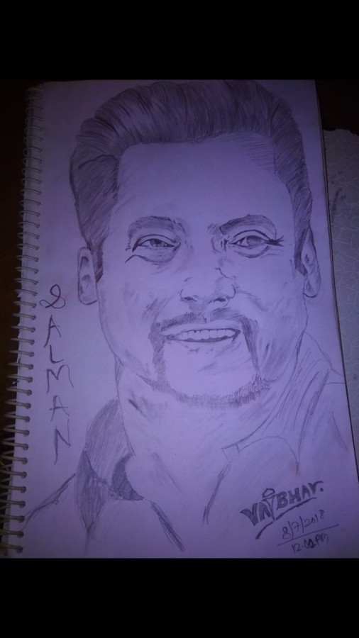 Pencil Sketch Of Salman Khan - DesiPainters.com