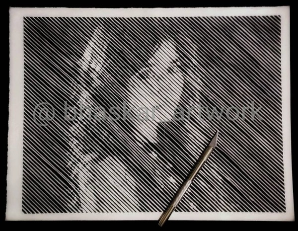 Papercut Portrait Of Talented Actress Shweta Tripathi