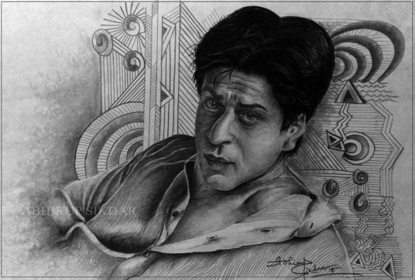 Brilliant Pencil Sketch Of Shah Rukh Khan - DesiPainters.com