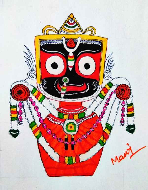 Great Pencil Color Of Lord Jagannath - DesiPainters.com