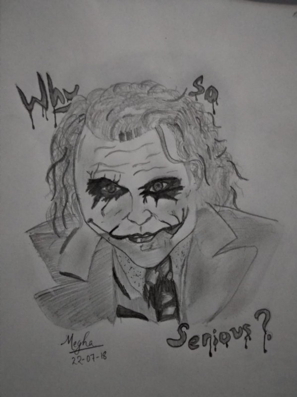 Amazing Pencil Sketch Of Joker - DesiPainters.com