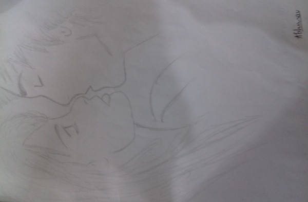 Pencil Sketch Art Of Couple By Abhinav