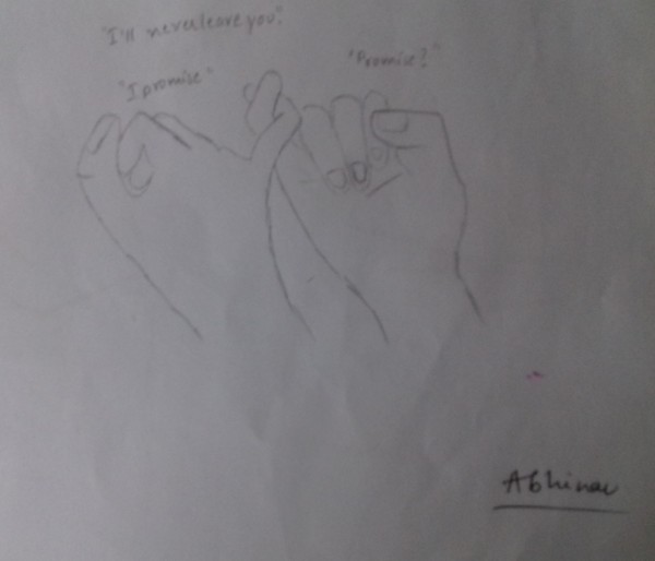 Pencil Sketch Of Hands By Abhinav