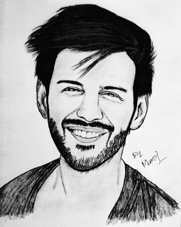 Perfect Pencil Sketch Of Kartik Aaryan - DesiPainters.com