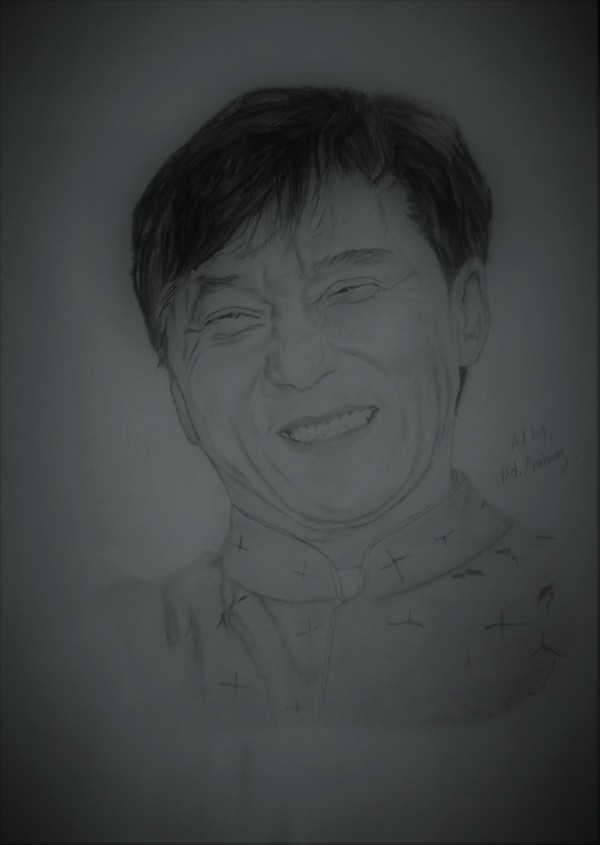Great Pencil Sketch Of Jackie Chan - DesiPainters.com