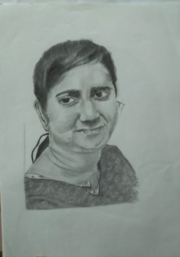Pencil Sketch Of Sweet Sister Art By MD Shahwaz Ahmed - DesiPainters.com