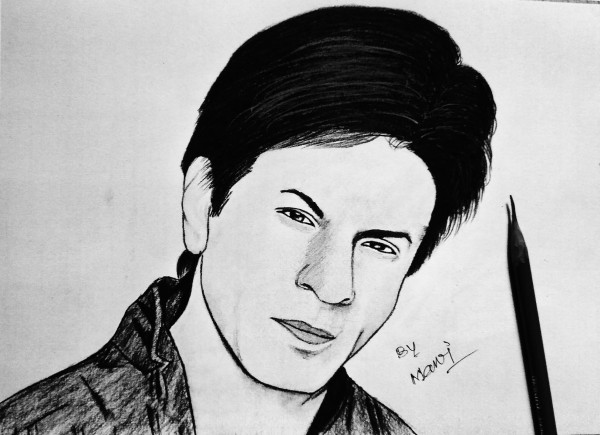 Fantastic Pencil Sketch Of Shah Rukh Khan - DesiPainters.com