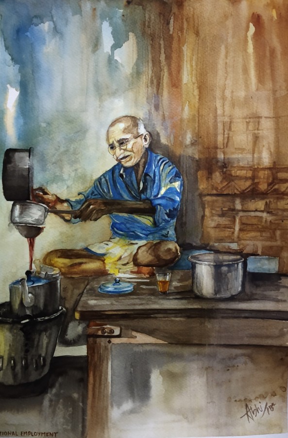 Majboori ki Chai/ National Employment - DesiPainters.com