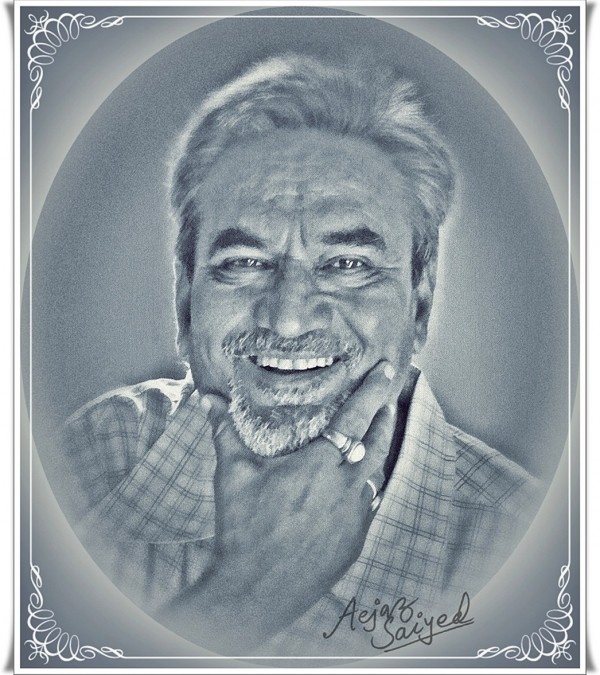 Awesome Self Portrait Of Aejaz Saiyed - DesiPainters.com