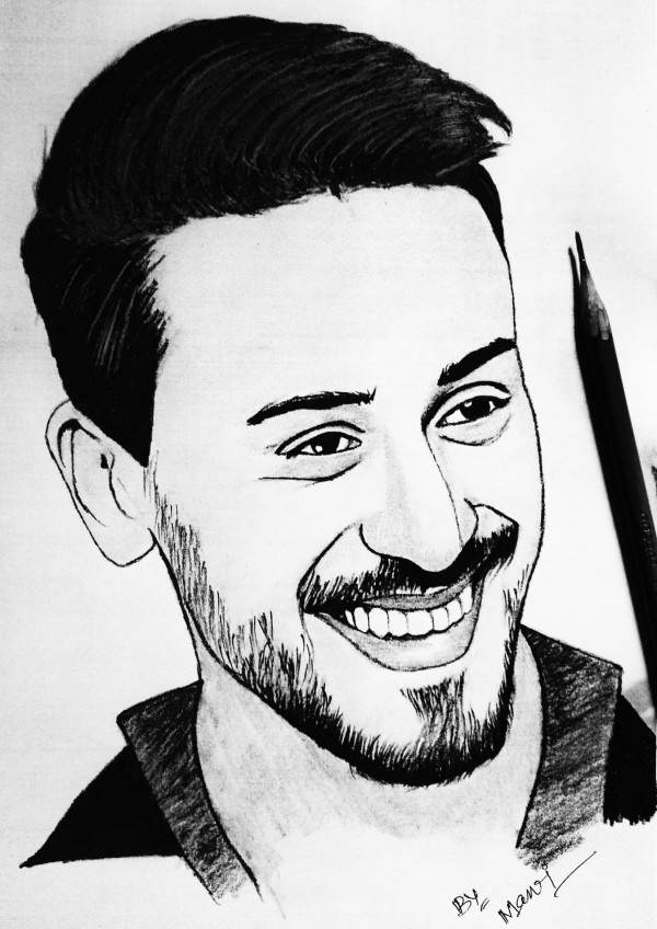 Wonderful Pencil Sketch Of Tiger Shroff - DesiPainters.com