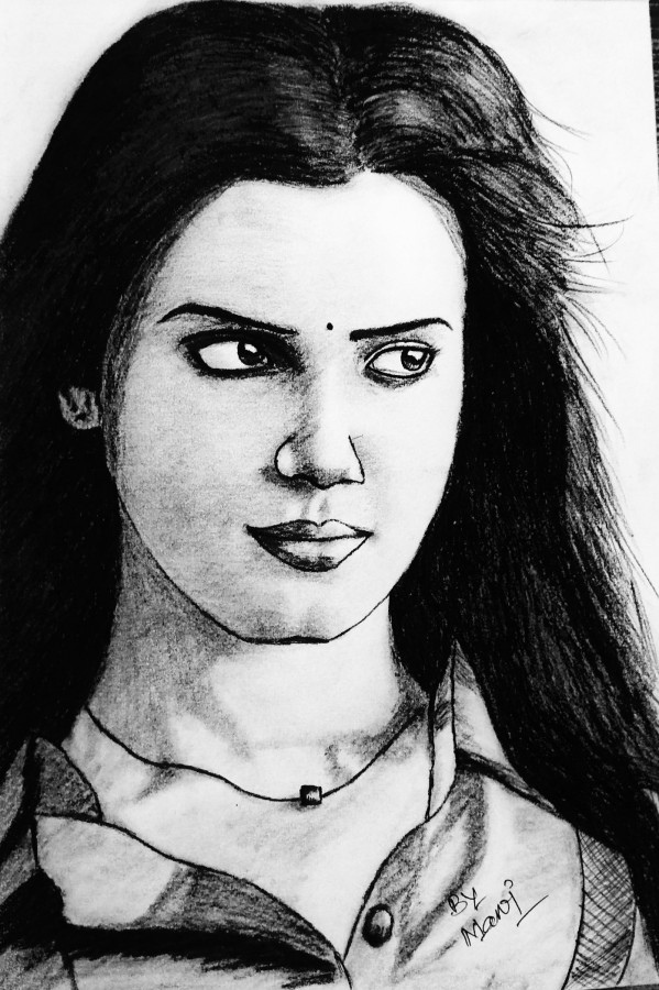 Awesome Pencil Sketch Of Woman - DesiPainters.com