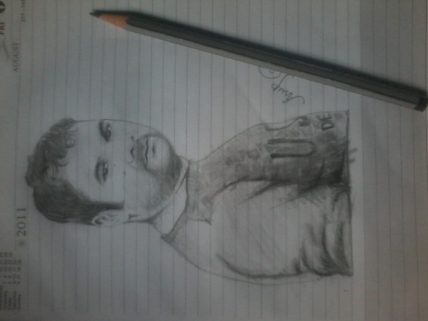 Pencil Sketch Of Tapas Adhikary - DesiPainters.com