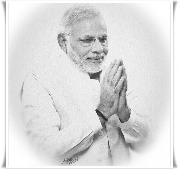 Honorable Prime Minister of India Narendra Modi - DesiPainters.com