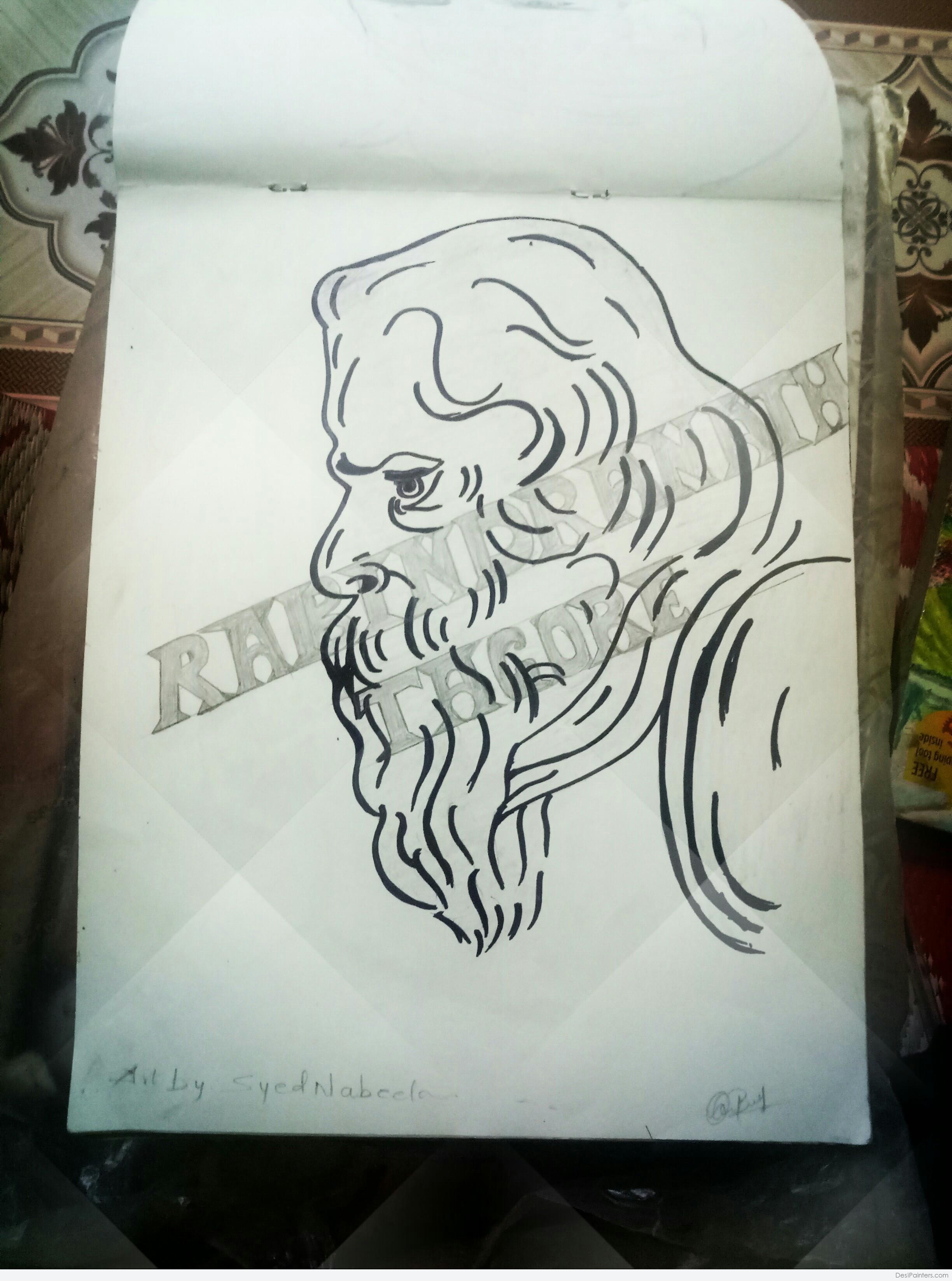 A sketch I made for Rabindranath Tagore's birthday! : r/drawing