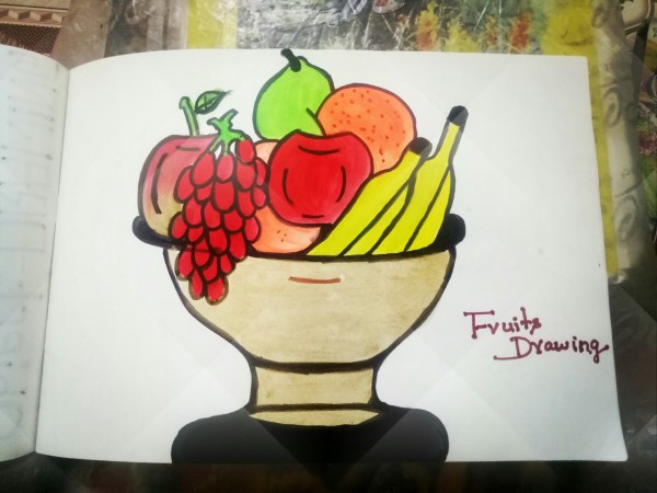 Watercolor Painting Of Fruits