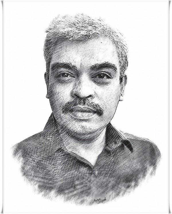 Mixed Painting Of Joint Director Census Of India Dr. Bhavesh Maheta