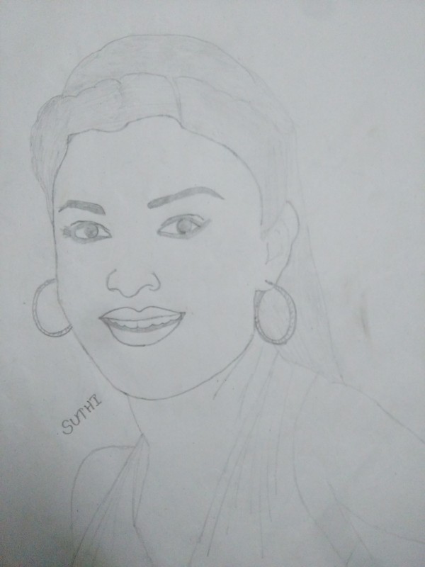 Pencil Sketch Of Aishwarya Rai - DesiPainters.com