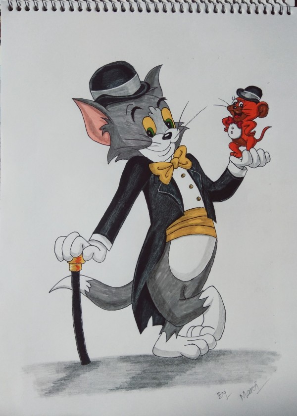 Perfect Pencil Color Of Tom And Jerry - DesiPainters.com