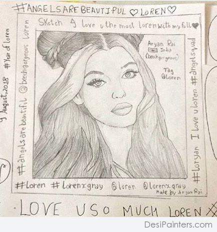 Pencil Sketch Of Loren Gray