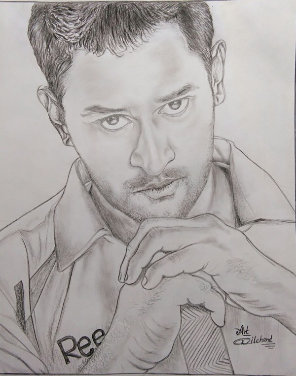 Amazing Pencil Sketch Of MS Dhoni