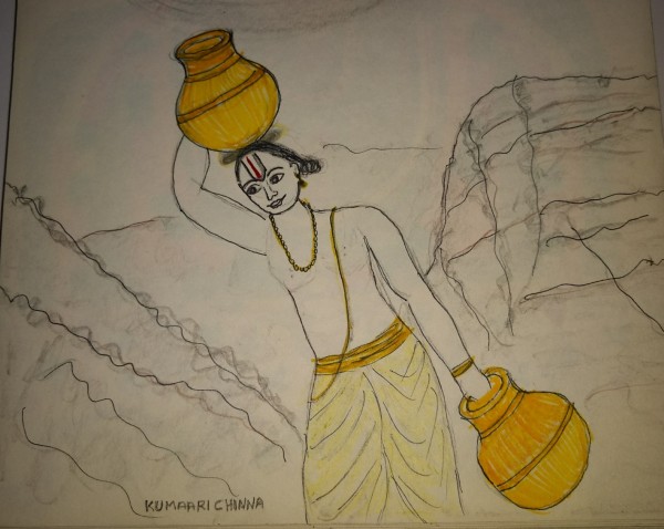 Awesome Pencil Sketch Of Lord Sri Venkateswara Swami Varu