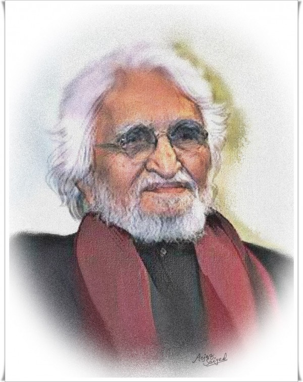 Mixed Painting Of M.F. Husain