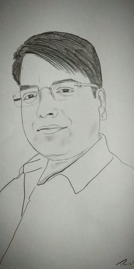 Pencil Sketch Of Man By Rahul Jaiker - DesiPainters.com