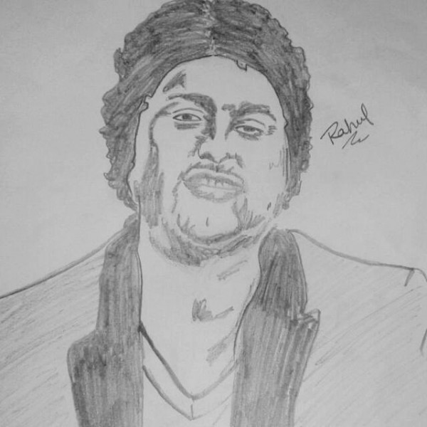 Great Pencil Sketch Of Arijit Singh