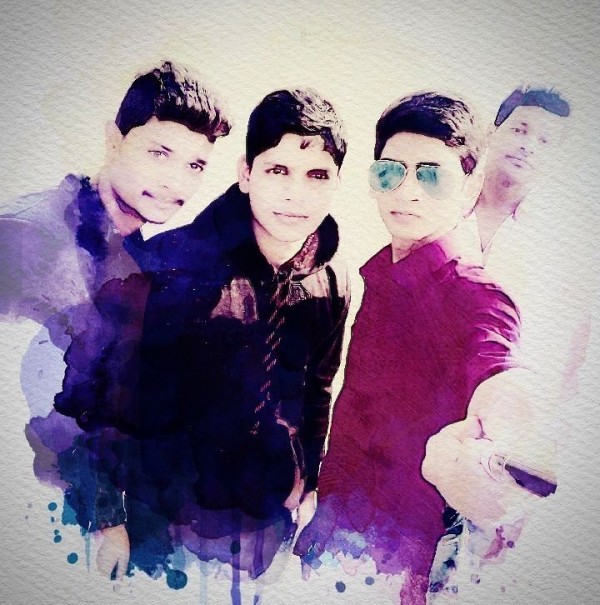 Oil Painting Of Rahul Jaiker With His Friends