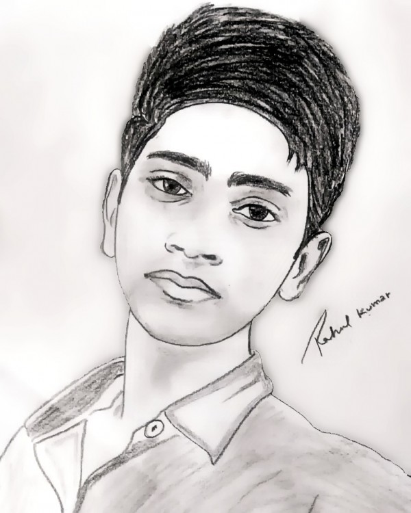 Amazing Pencil Sketch Of Rahul Jaiker - DesiPainters.com