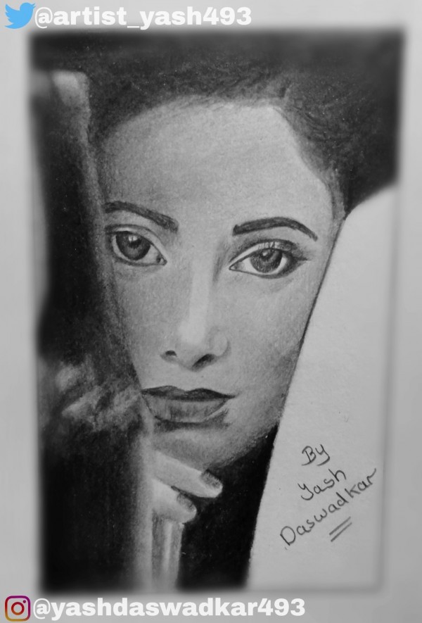 Pencil Sketch Of Nushrat Buarucha By Yash Daswadkar