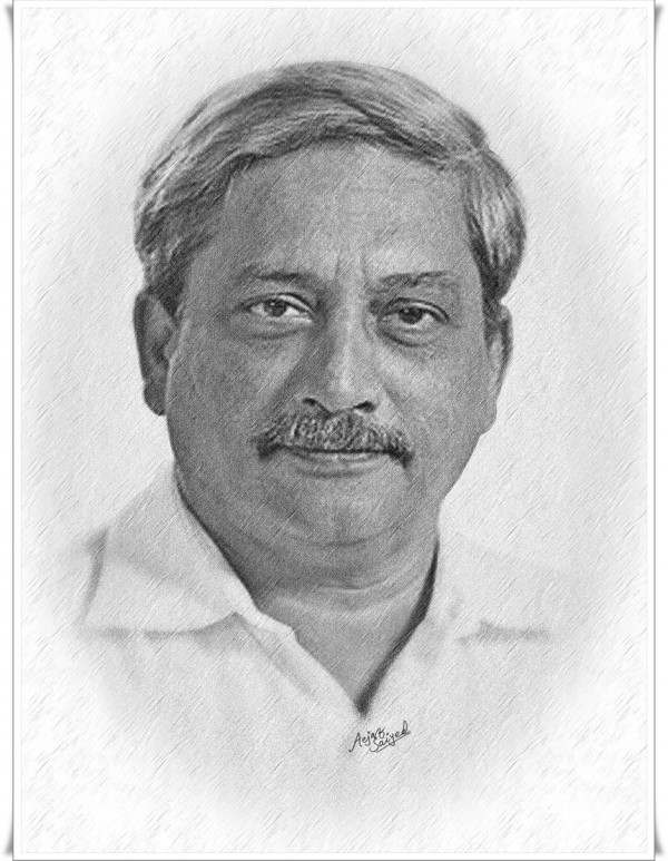 Digital Painting Of Manohar Parrikar - DesiPainters.com