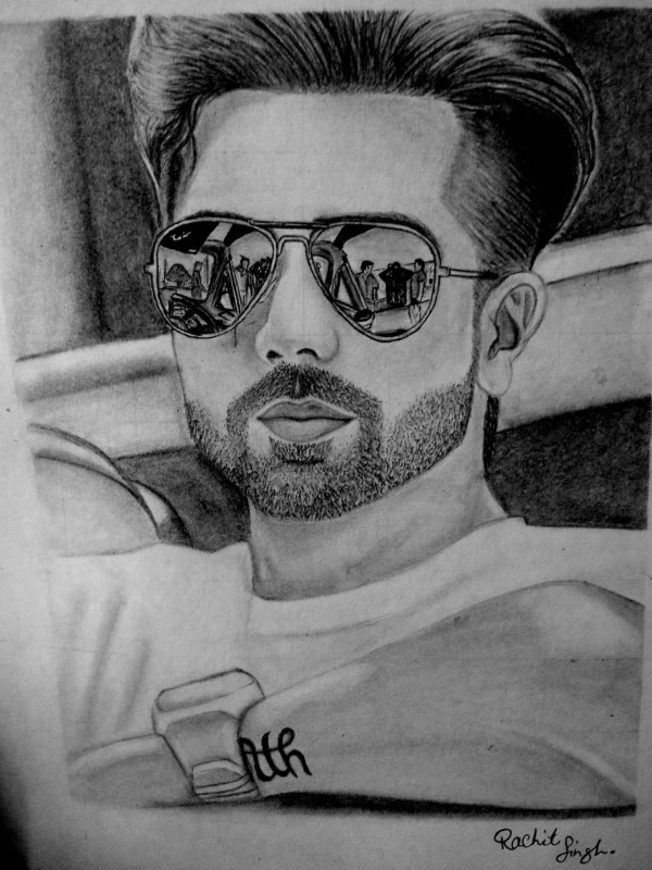 Wonderful Pencil Sketch Of Hardy Sandhu