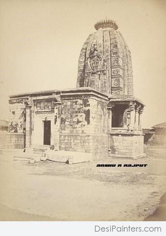 Pencil Sketch Of Deo Surya Mandir, Deo Aurangabad