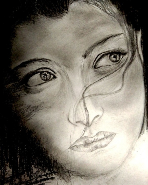 Brilliant Pencil Sketch Of Girl’s Face - DesiPainters.com
