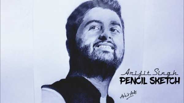 Perfect Pencil Sketch Of Arijit Singh - DesiPainters.com