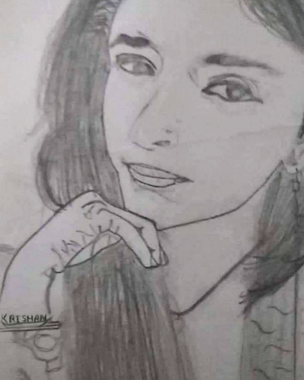 Pencil Sketch Art Of My Friend By Krishan Varathe