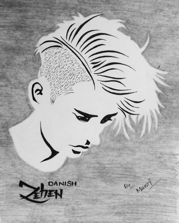 Great Pencil Sketch Of Danish Zehen